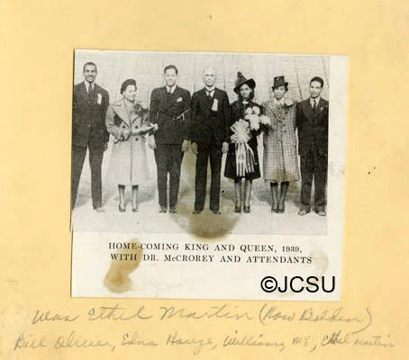 The 1939 Homecoming court with President H. L. McCrorey